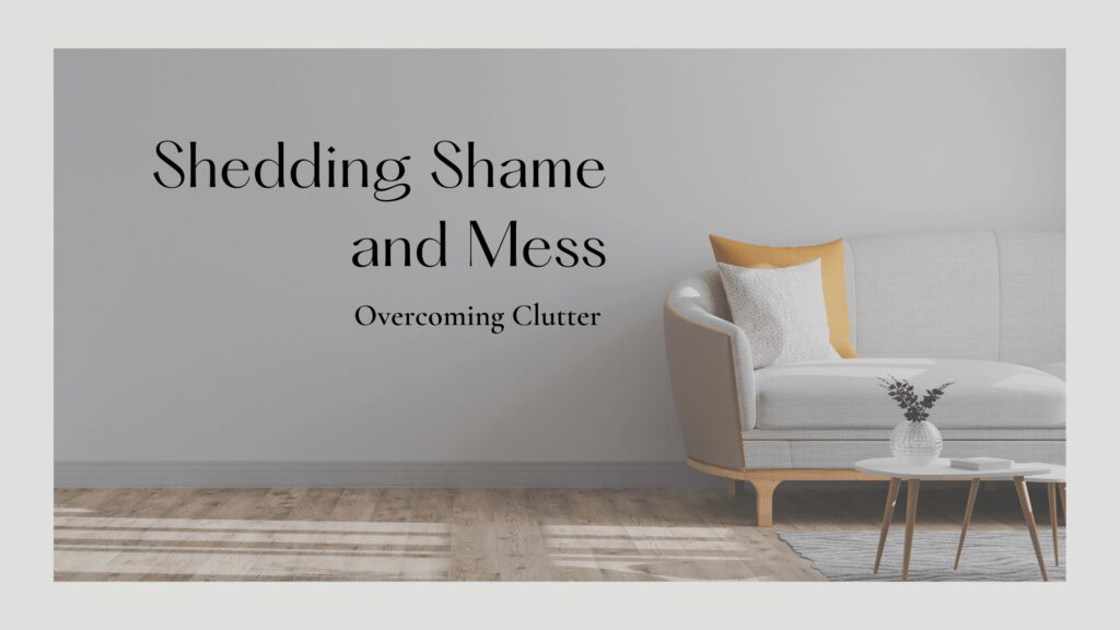 A white chair and a wall with words " wedding shame and mess ".